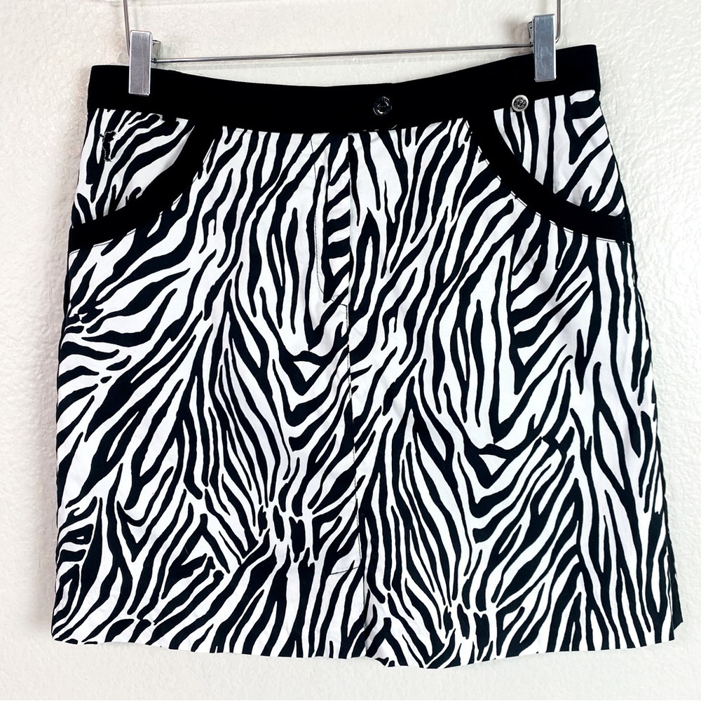 Golfino Safari Zebra Print Athletic Golf Skorts Size 10